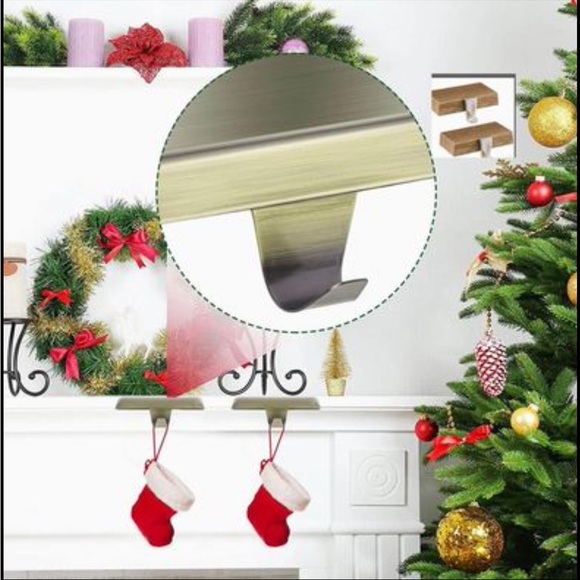 Metal Stocking Holder Set with Bronze Finish by Holiday Time 2 Piece - Picture 4 of 8